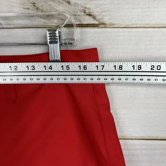 Athleta Shorts Womens 10 Red Coastal Eyelet Floral Embroidered Cut Out - Picture 4 of 13